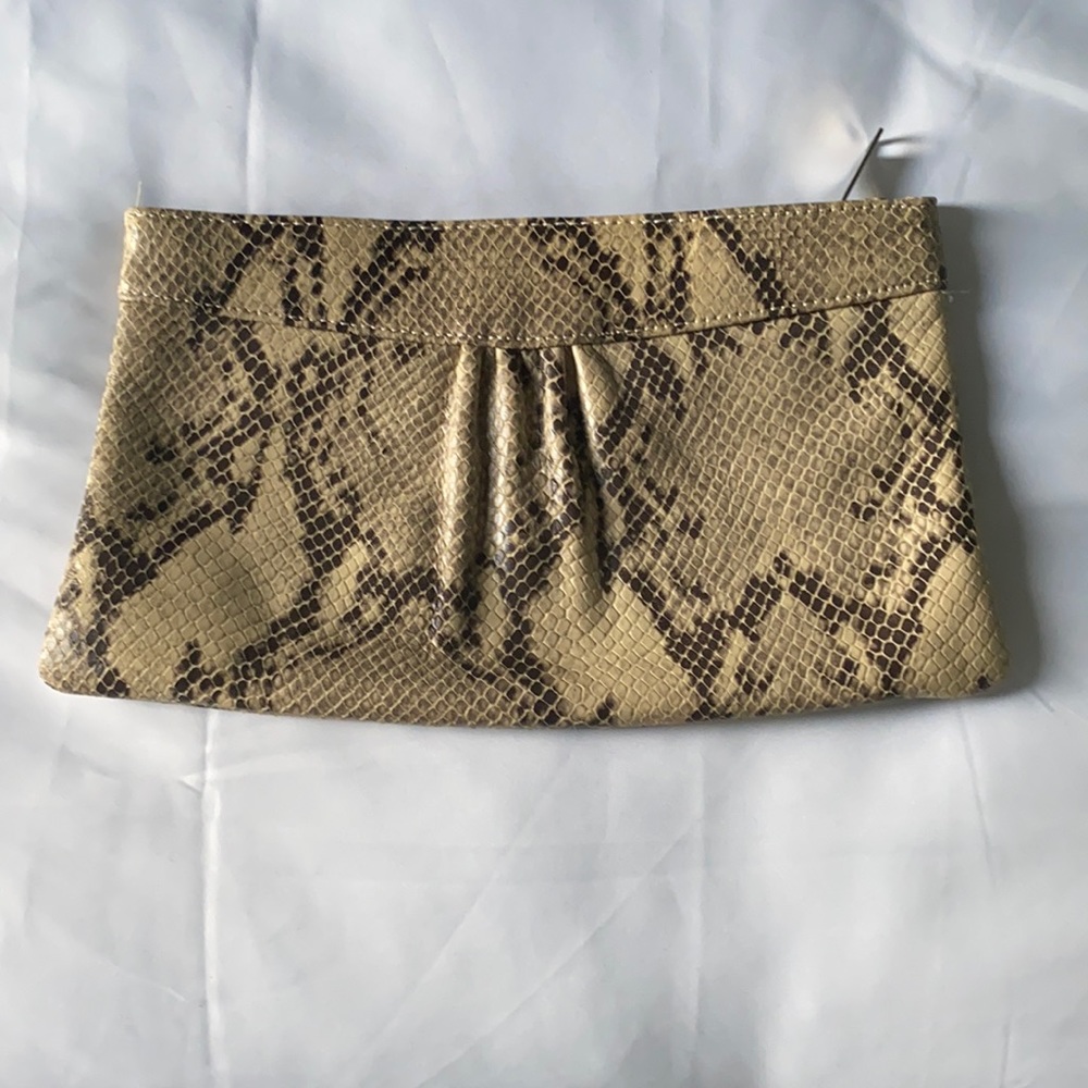 Snakeskin clutch